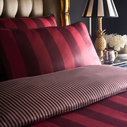 Festivo Circus Stripe Duvet Cover Set in Red