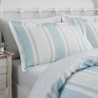 Finlay Stripe Duvet Cover Set in Blue