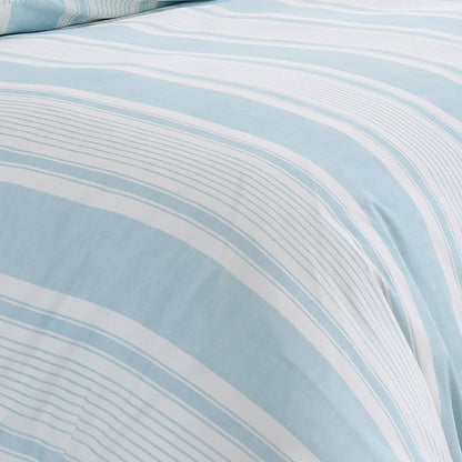 Finlay Stripe Duvet Cover Set in Blue