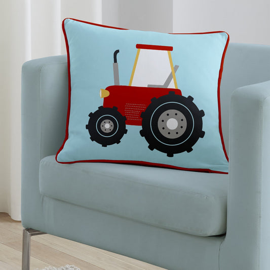 Farmyard Friends Cushion in Blue