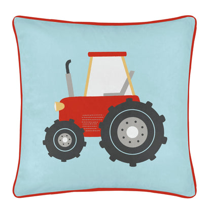 Farmyard Friends Cushion in Blue