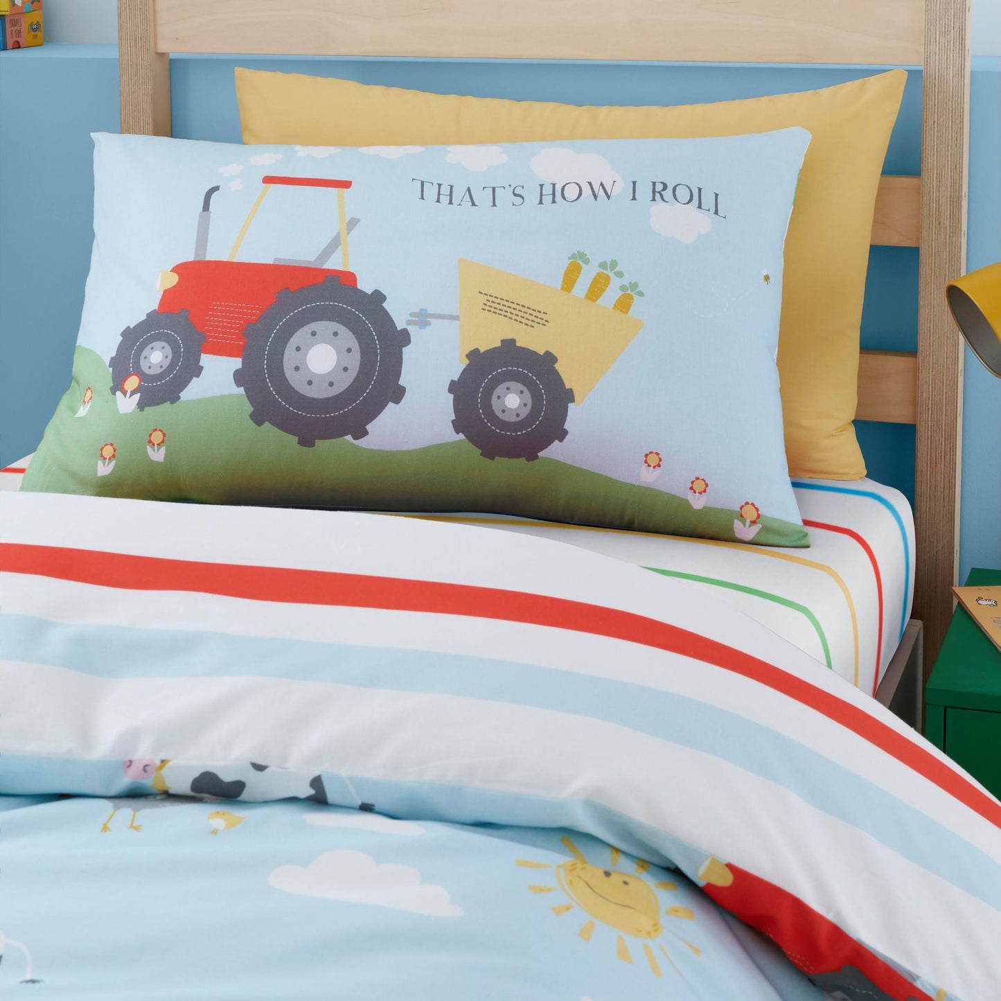 Farmyard Friends Duvet Cover Set in Blue