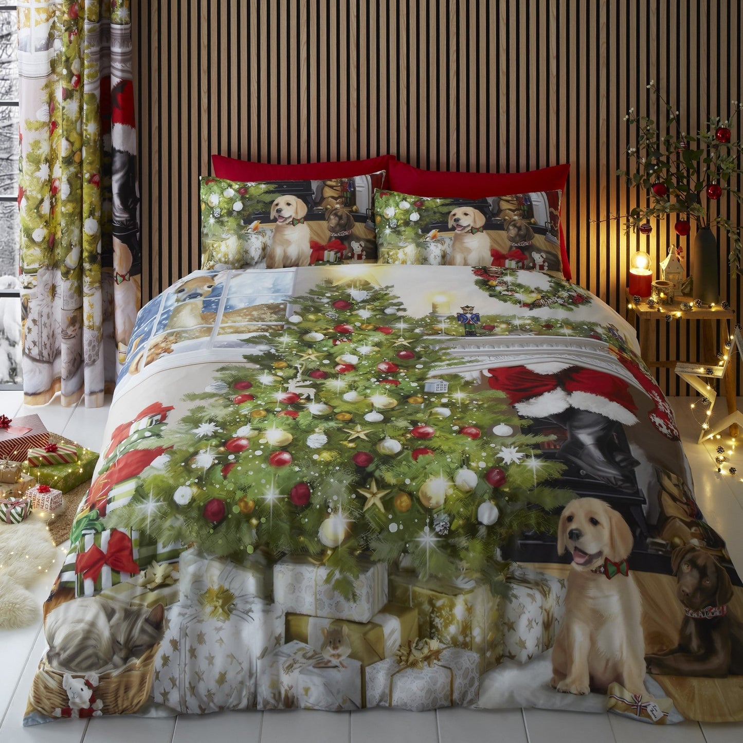 Christmas Tree Duvet Cover Set in Multi