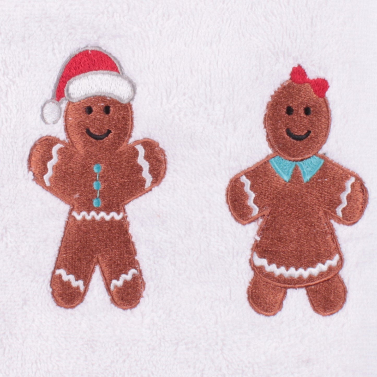 Gingerbread Hand Towel (2 pack) in White
