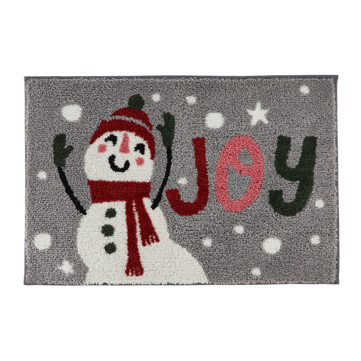 Snowman Bath Mat in Grey