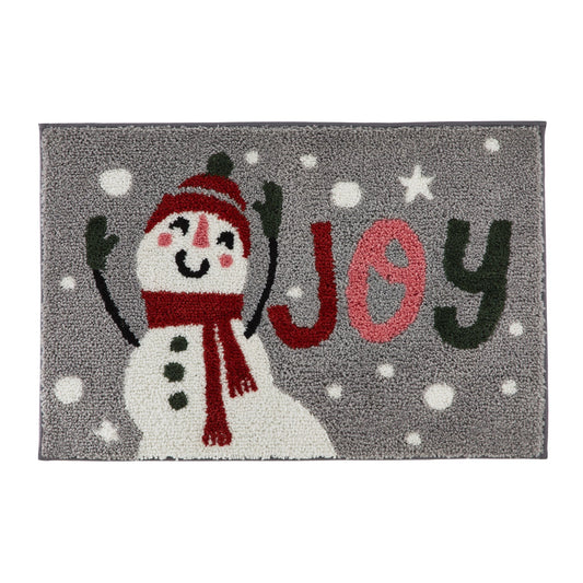 Snowman Bath Mat in Grey