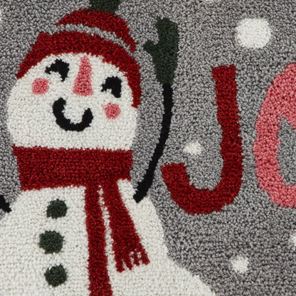 Snowman Bath Mat in Grey