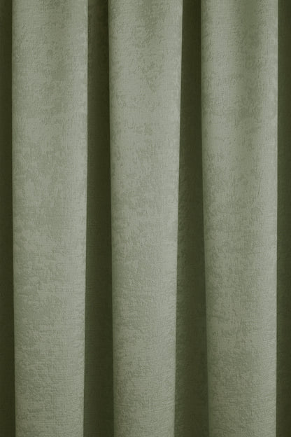 Galaxy Pencil Pleat Curtains in Green