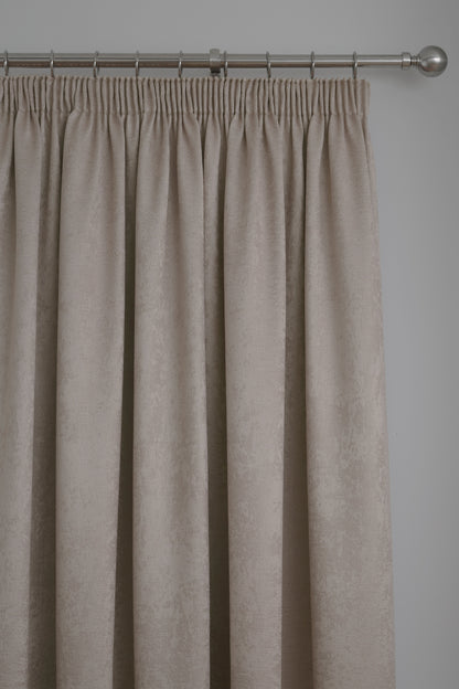 Galaxy Pencil Pleat Curtains in Natural