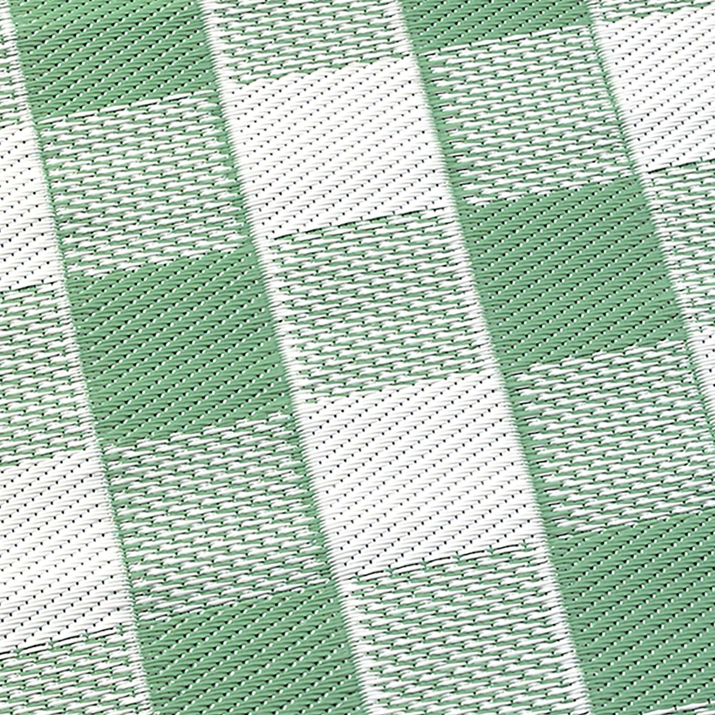 Gingham Outdoor Rug in Green