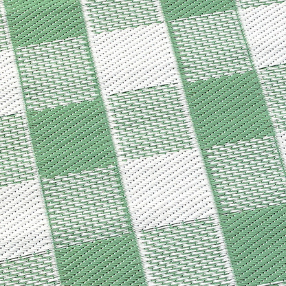 Gingham Outdoor Rug in Green