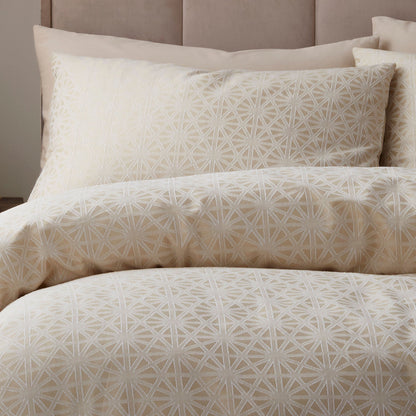 Geo Jacquard Duvet Cover Set in Natural