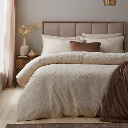 Geo Jacquard Duvet Cover Set in Natural