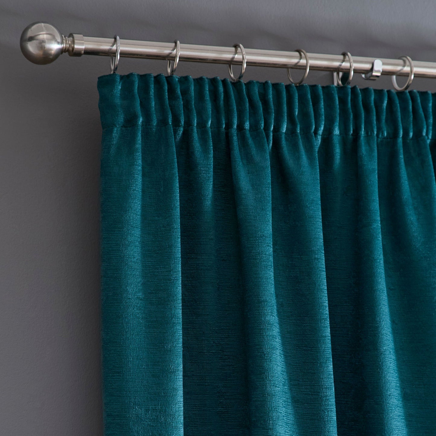 Galaxy Pencil Pleat Curtains in Forest Green