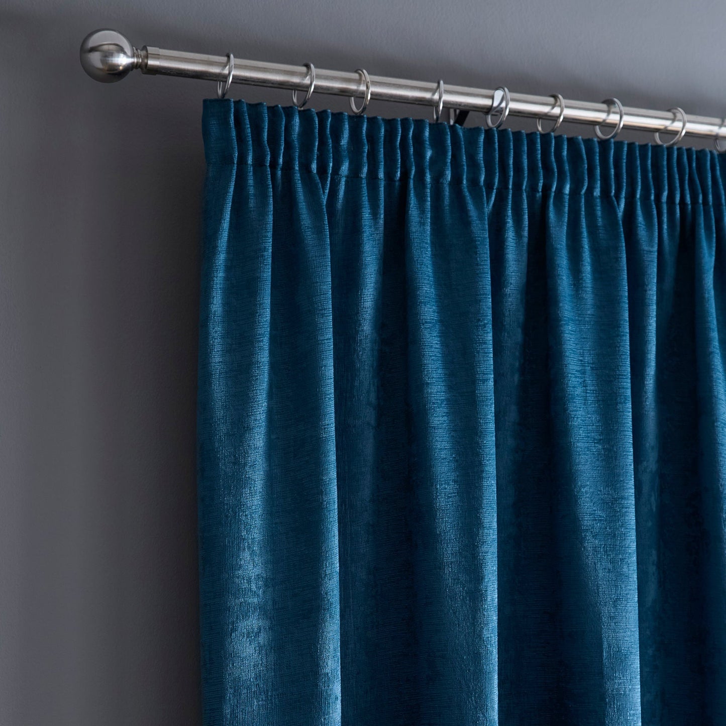 Galaxy Pencil Pleat Curtains in Dark Teal