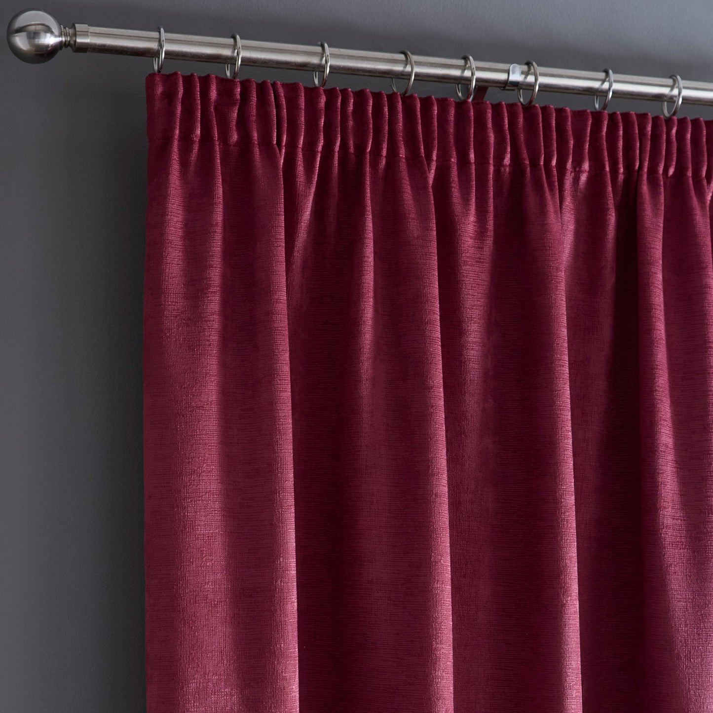 Galaxy Pencil Pleat Curtains in Wine