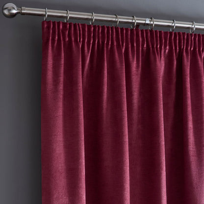 Galaxy Pencil Pleat Curtains in Wine