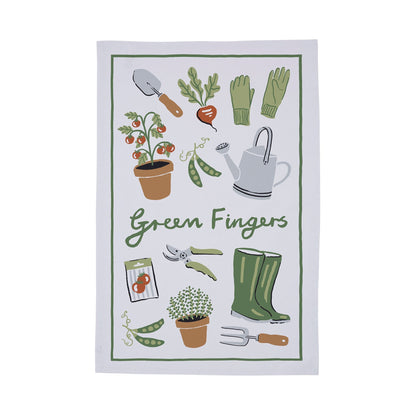 Green Fingers Cotton Tea Towel