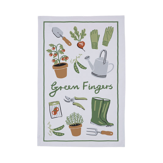 Green Fingers Cotton Tea Towel