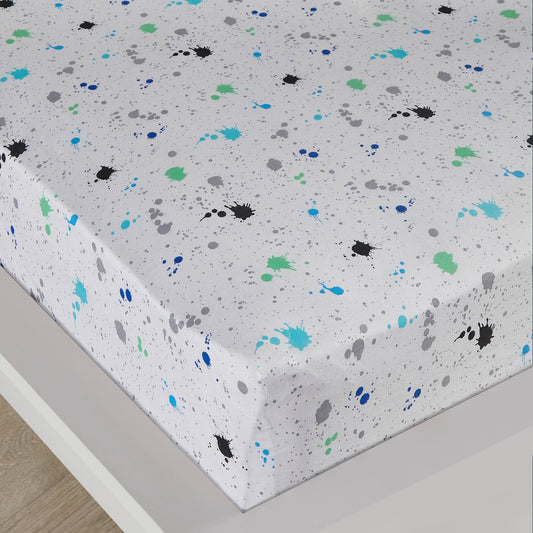 Game Glow Deep Fitted Bed Sheet in Grey