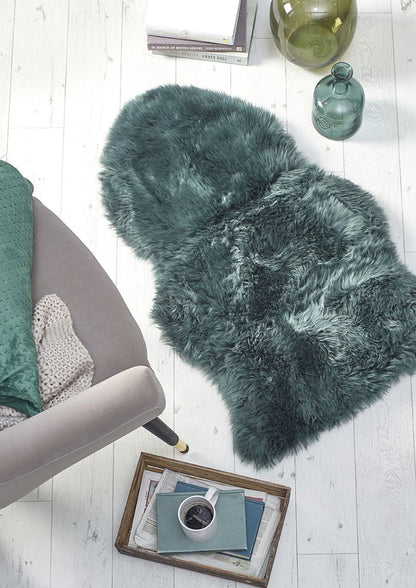 Origins Genuine Sheepskin Forest Green Quad
