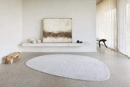 Geo hspp and pes hi low 160x230cm Pebble Shape in Cream
