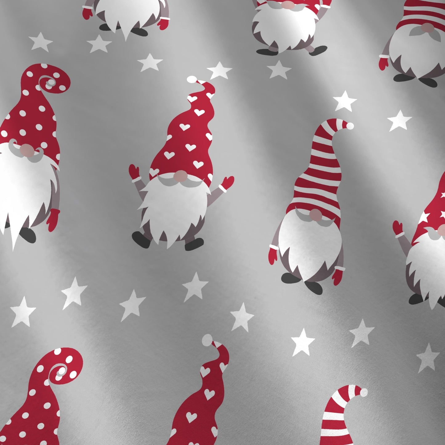 Gnome For Christmas Duvet Cover Set in Silver