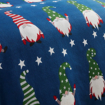 Gnome For Christmas Duvet Cover Set in Navy