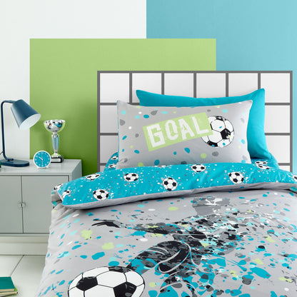 Goal Duvet Cover Set in Grey