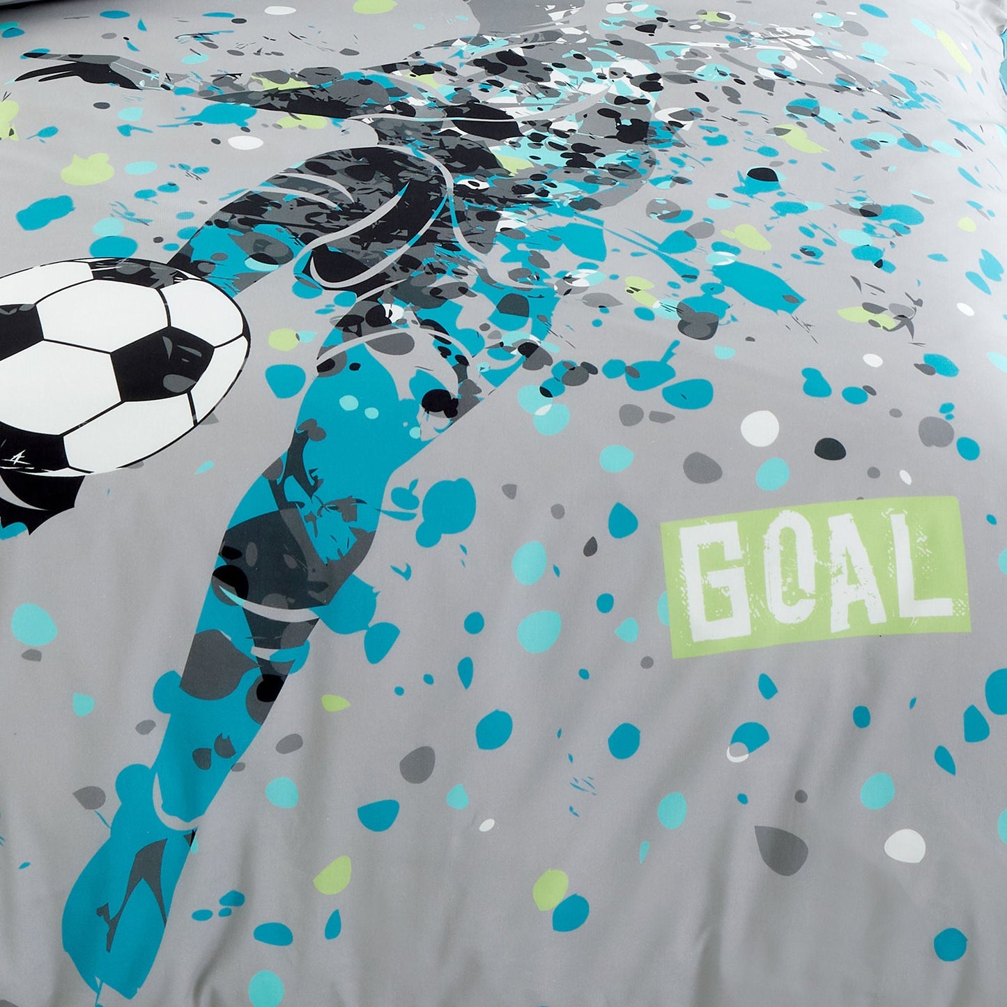 Goal Duvet Cover Set in Grey