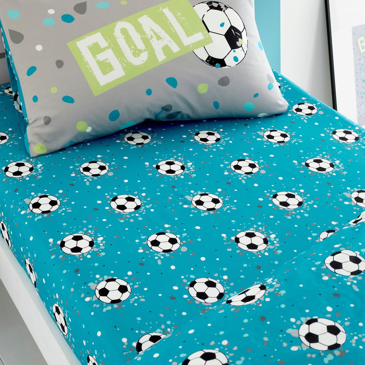 Goal Deep Fitted Bed Sheet in Grey