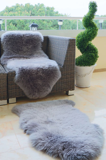 Origins Genuine Sheepskin Grey Double