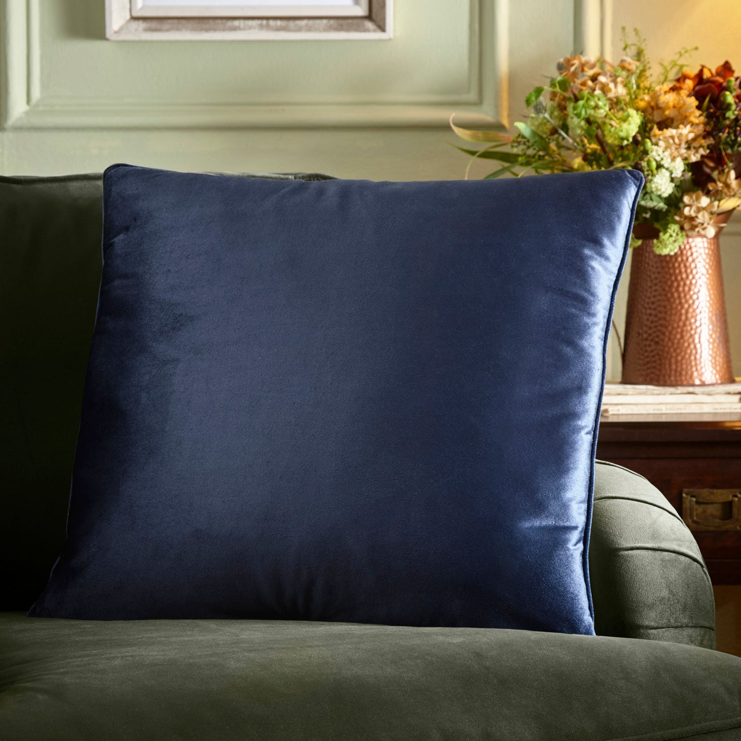 Harlan Cushion in Navy 55 x 55cm - Filled Cushion