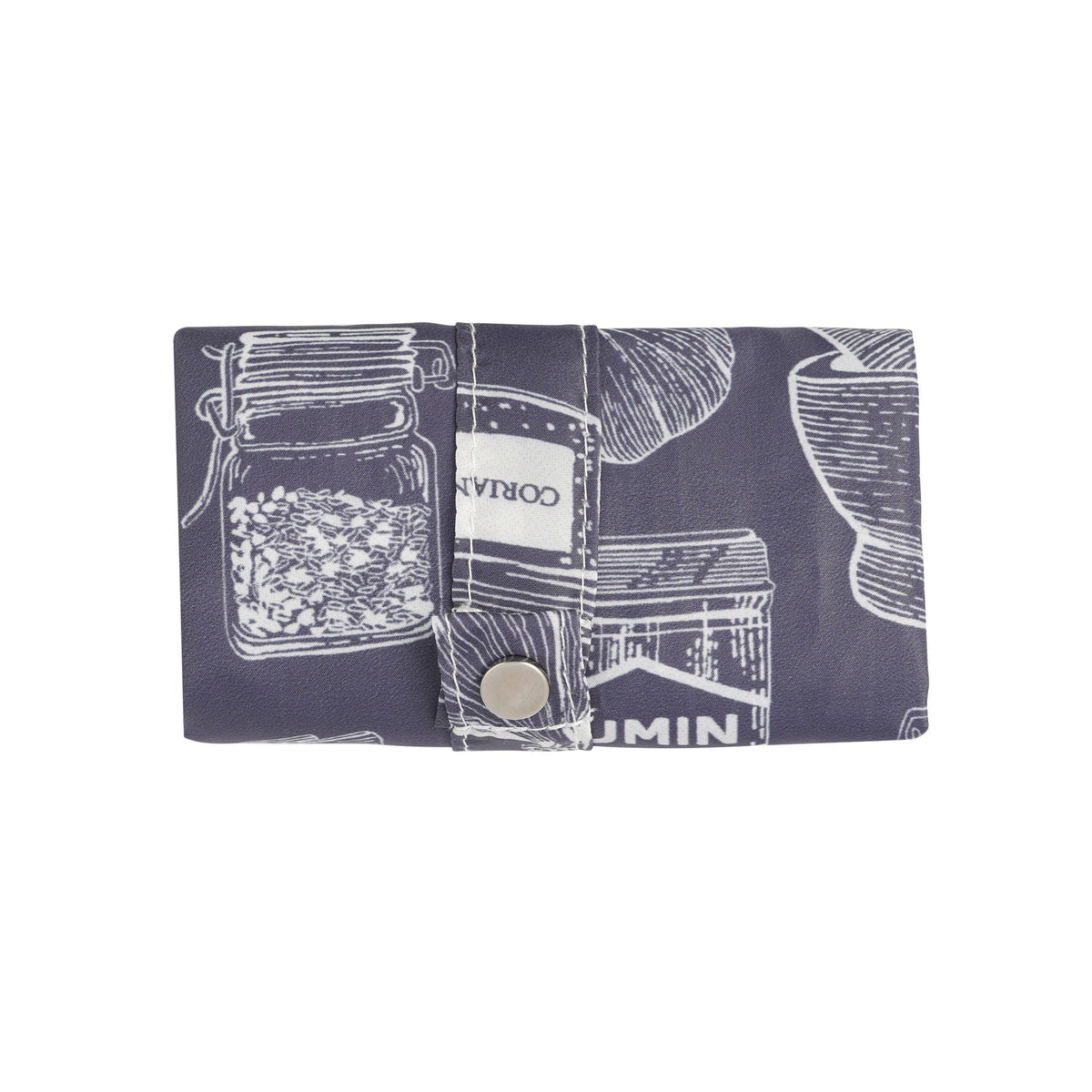 Herbs & Spices Foldable Tote Bag Medium in Grey