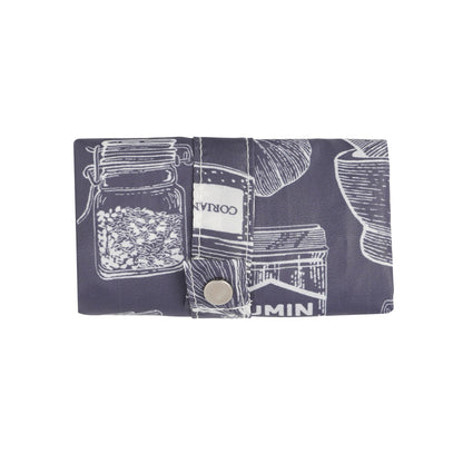 Herbs & Spices Foldable Tote Bag Medium in Grey