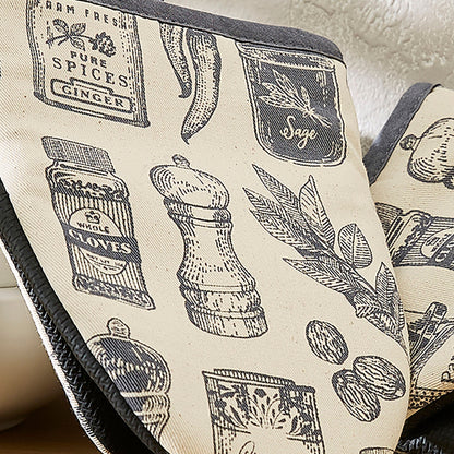 Herbs & Spices Microwave Mitts Pair