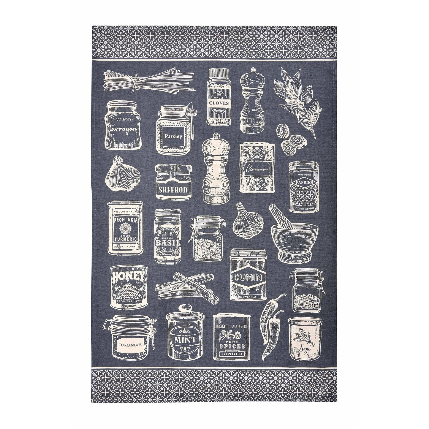 Herbs & Spices Cotton Tea Towel