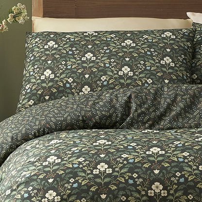 Heritage Floral Duvet Cover Set in Green
