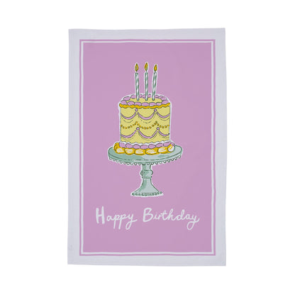 Happy Birthday Cotton Tea Towel