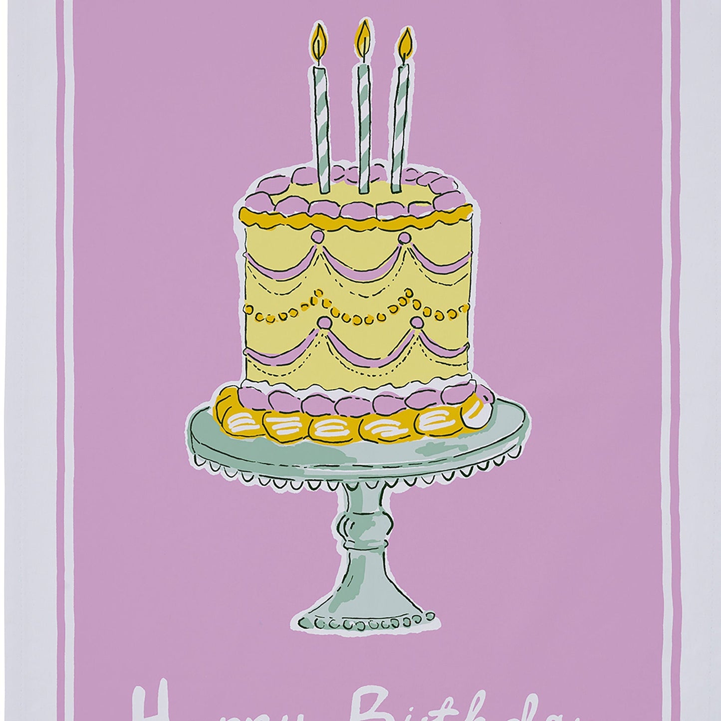 Happy Birthday Cotton Tea Towel
