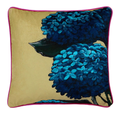 Hiyah Hydrangea Cushion in Lime