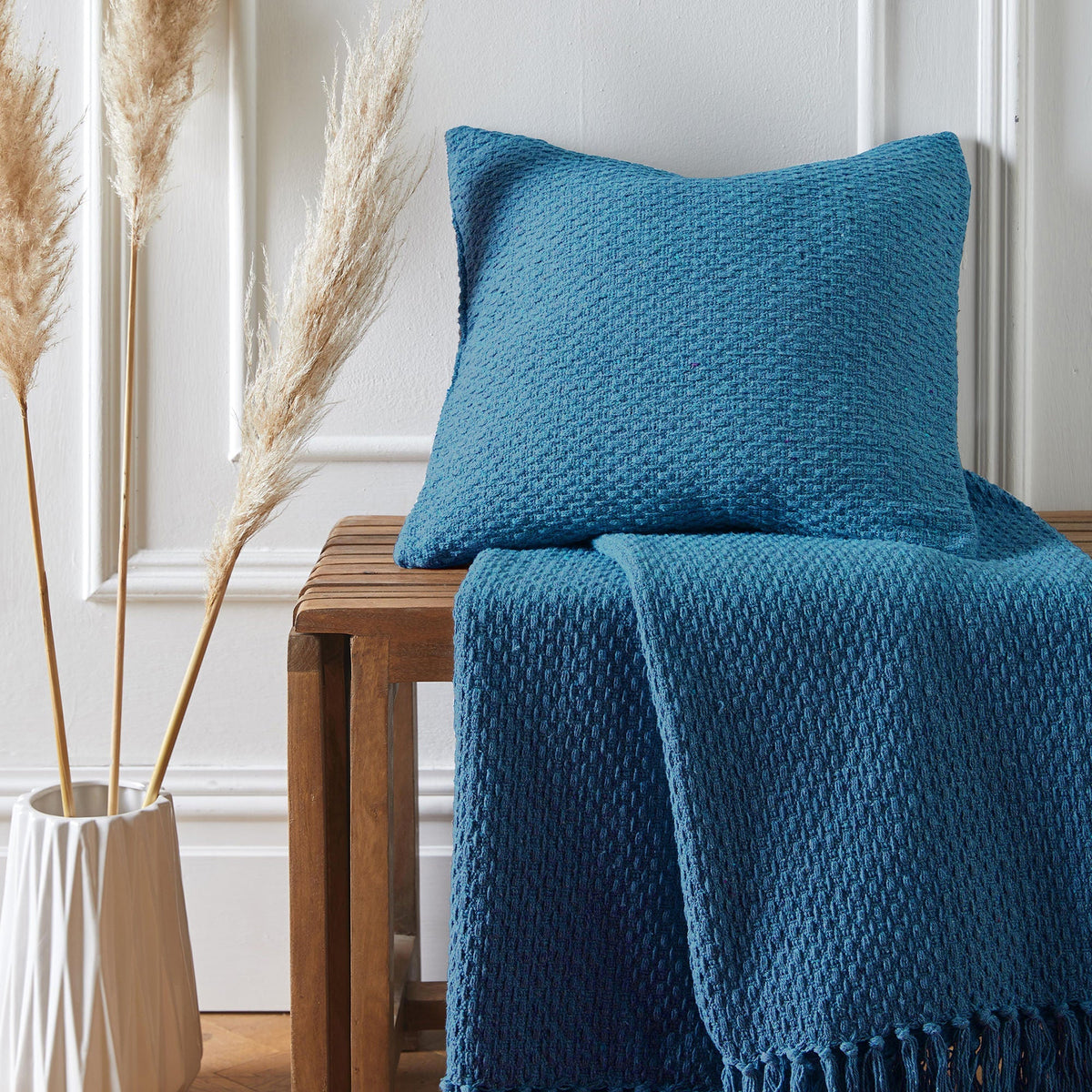Hayden Cushion in Teal 43 x 43cm