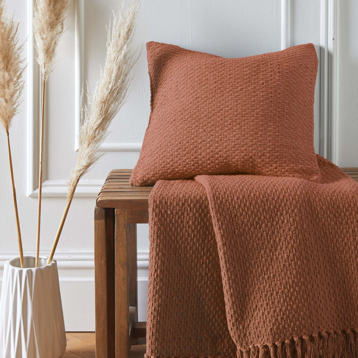 Hayden Cushion in Terracotta 43 x 43cm