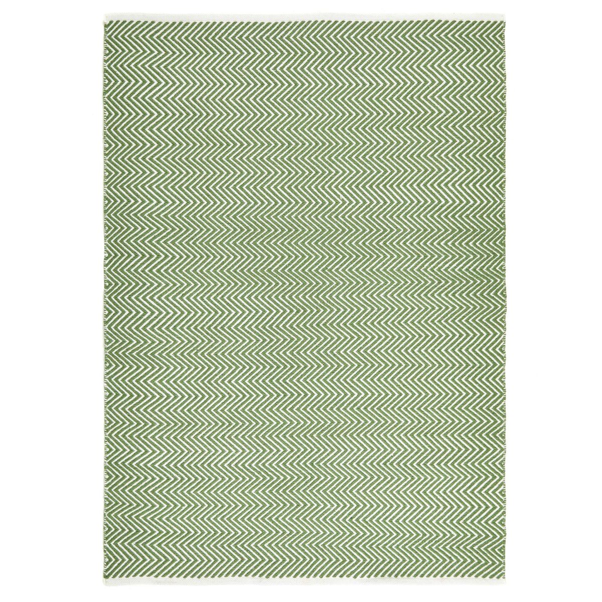 Hug Rug Woven Herringbone Rug Dark Green