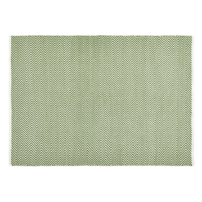 Hug Rug Woven Herringbone Rug Dark Green
