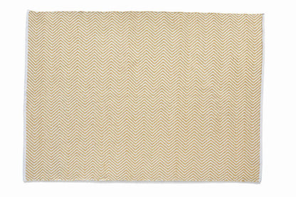 Hug Rug Woven Herringbone Rug Gold