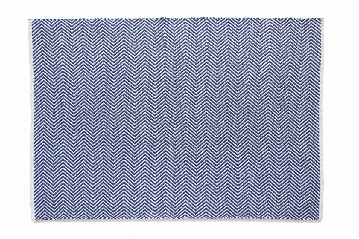 Hug Rug Woven Herringbone Rug Navy
