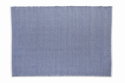 Hug Rug Woven Herringbone Rug Navy