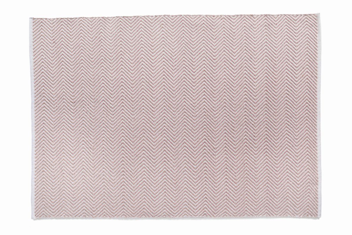 Hug Rug Woven Herringbone Rug Rose
