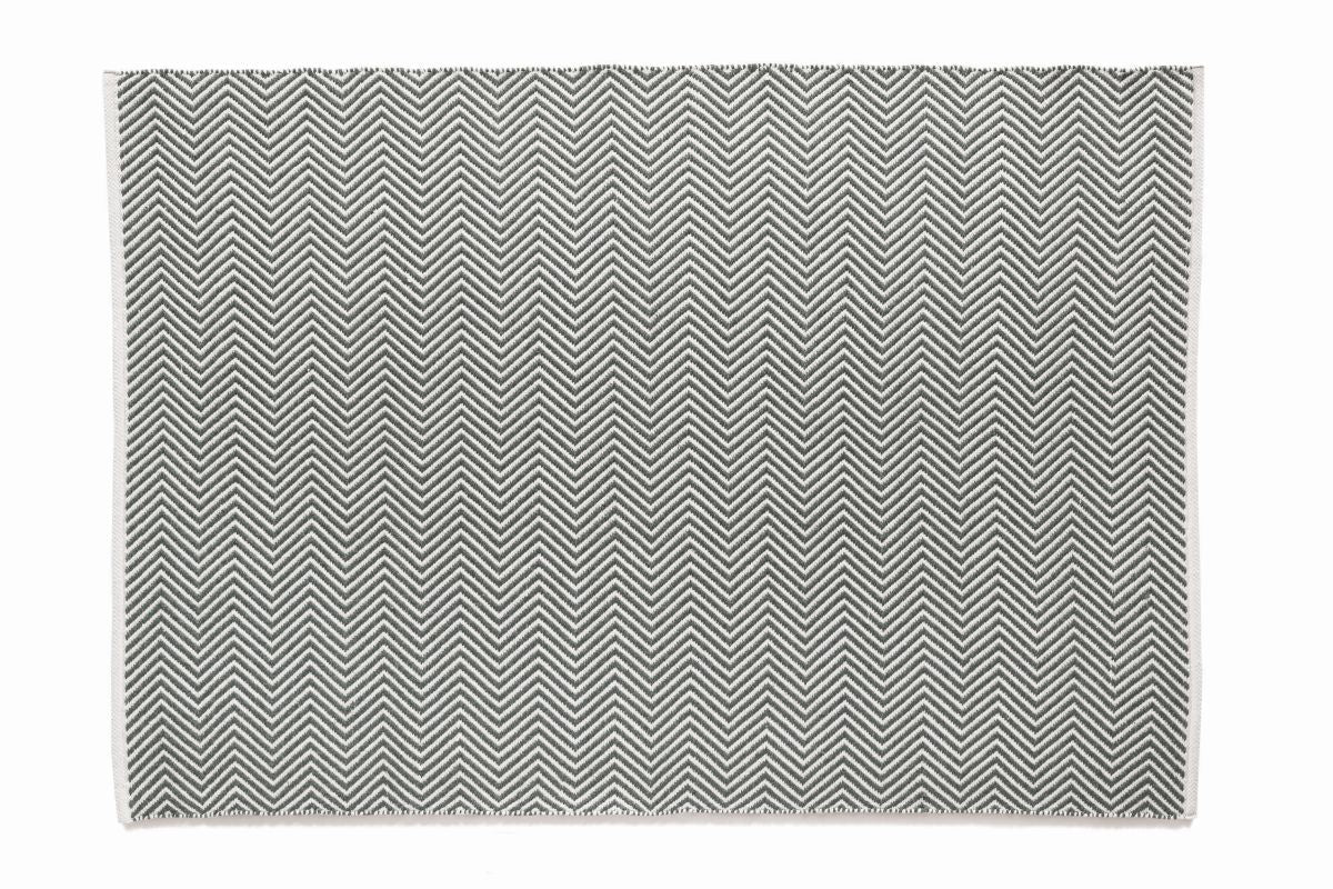 Hug Rug Woven Herringbone Rug Warm Grey